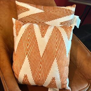 Two throw pillows